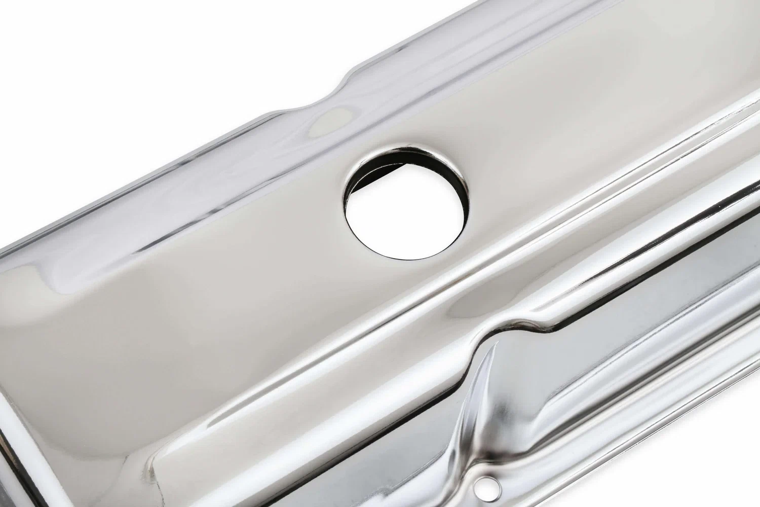 Mr. Gasket Chrome Tall-Style Valve Covers without Baffle - 9801